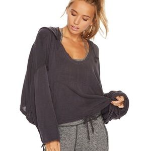 Free People Fp Movement Yella Blouson Hoodie Gray
